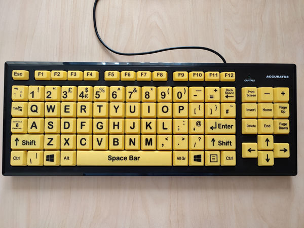 Picture of Kontrastne klaviatuur suurte klahvidega